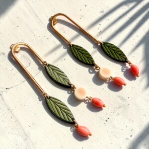 Boucles d'oreille feuilles bohèmes