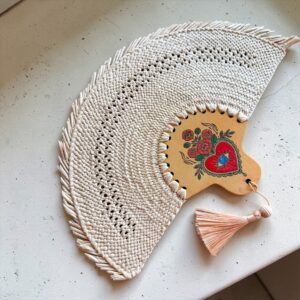 Éventail cœur sacré